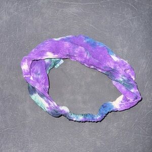 Purple and Blue Tie-Dye Headband